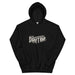 Black Driptrap hoodie with unique graphic design.